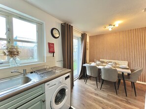 Well-designed kitchen and dining room