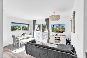 Living room. Tons of light and lovely South Beach views!
