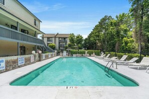 Take a cool dip in the sparkling pool.
