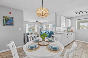 Dining room table.  Leaf extension available for seating up to 6.