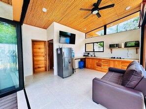 Equipped kitchen and sofa bed