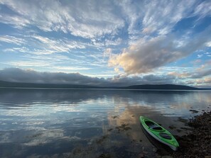2 kayaks down at the waterfront available for guest use