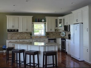 open concept kitchen with island