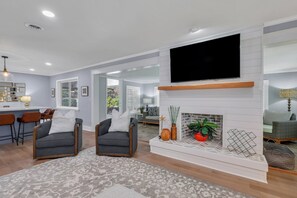Main living room with 55" Smart TV