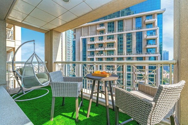 Balcony with outdoor furniture
