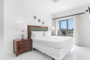 Wake up to stunning poolside views from the comfort of your plush king size bed - Natural light fills the room, creating a bright & refreshing retreat for relaxation - Perfect blend of comfort & scenery, making every morning feel like a vacation