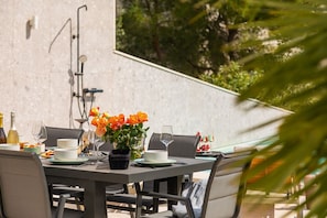 Luxury Beachfront Villa Manera Bol for 12 persons with heated pool on promenade Zlatni Rat by the pebble beach
