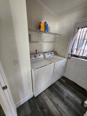 There is a washer and dryer included for your convenience.