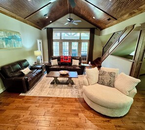 Living Room - Reclining Sofa, Love Seat, Most Comfy Chair & 60" Samsung Smart TV