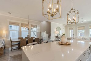 Kitchen: Main floor, Keurig, Crockpot, blender, toaster, cooking utensils, tableware