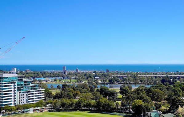 water VIEW -Phillip Bay + Albert Park Lake, from multiple rooms in our apartment