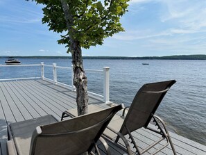 Get your tan on at the waterfront deck! 