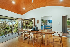 Dining Area With Large Locally Sourced Solid Wood Table