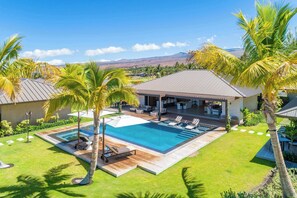 Pod style home with zero-edge pool and spa