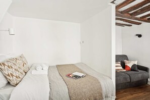 The open-plan living, kitchen and dining area