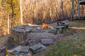 Enjoy a fire on a cool night under the dark skys of The Galena Territory
