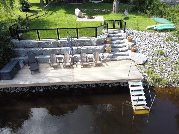 Waterfront dock, great fishing!