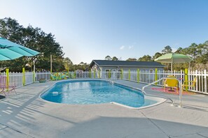 your pool steps from your front door