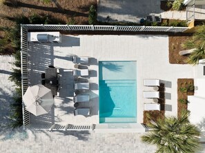 Private pool sanctuary and relaxing space