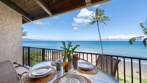 First unit oceanfront lanai