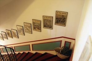 The stairway from the ground level to the salon. level.