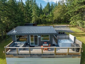 Additional outdoor living space is available seasonally, while the hot tub is available year-round for your enjoyment.
