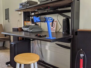 Use the Park Tools bench repair stand, tools and bike pump to ready your bikes.