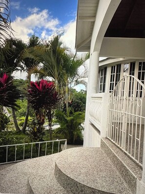 Front entrance with beautiful scenery.