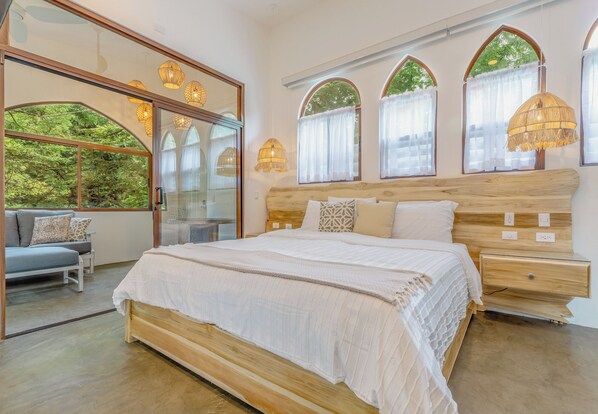 King-sized bed