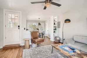 Open floor concept makes all the rooms blend together and the unit feel roomy