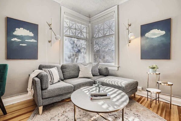 Comfortable seating space to kick back and indulge in all the natural lighting