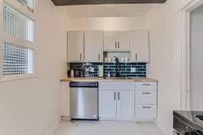 Pristal windows add to the unique beauty of this unit