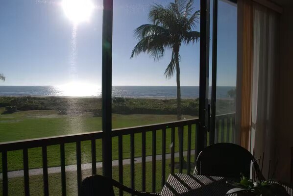 Gorgeous View of the Gulf from the Comfortable Lanai