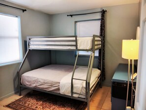 Bedroom #3 Bunk bed, queen on bottom and twin on top
