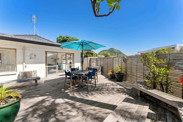 Spacious deck area