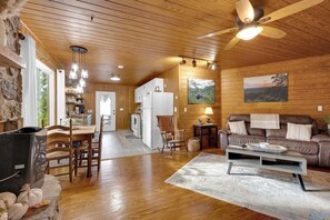 Dining area with four chairs