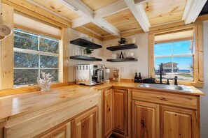 Remodeled kitchen with Gulf Views