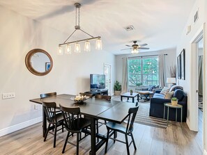 Enjoy meals with your loved ones in this inviting dining space.