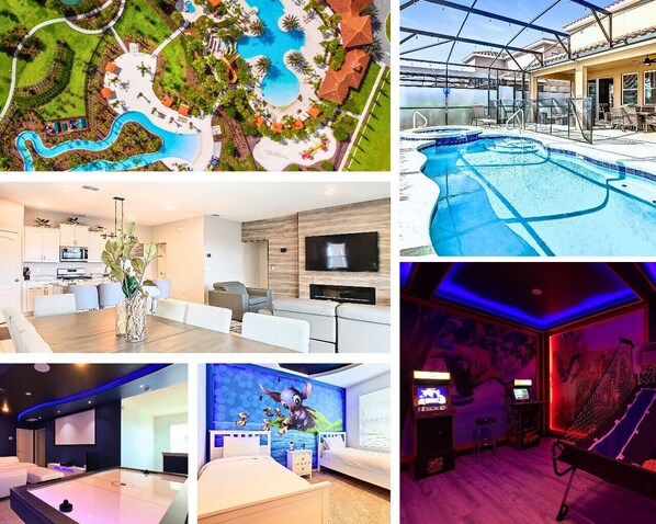 Stylish Home with Enjoyable Waterpark for the Perfect Getaway