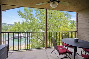 Private, Covered Balcony with Lake View