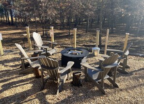 Newly added outdoor space with a firepit!