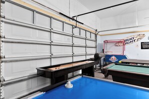 Shuffleboard, basketball, pool table, and more available!
