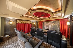 4K Roku projector, seating for 8 and Sony surround sound (instructions provided)