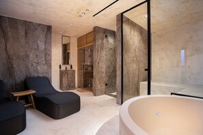 Spa room located on the lower floor