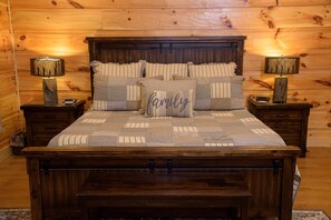 Bedroom 1 with king bed, Smart TV, and ensuite 