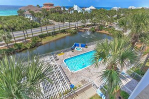 Gulf Place pool and Gulf views