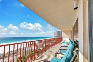 Private beachfront balcony