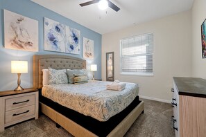 Step into a peaceful and inviting space where natural light enhances every moment. This beautifully designed modern bedroom offers a bright, airy atmosphere, perfect for relaxation, productivity, and restful sleep.