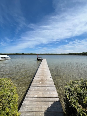 Dock with sitting area
