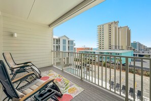 Private balcony overlooking the pool